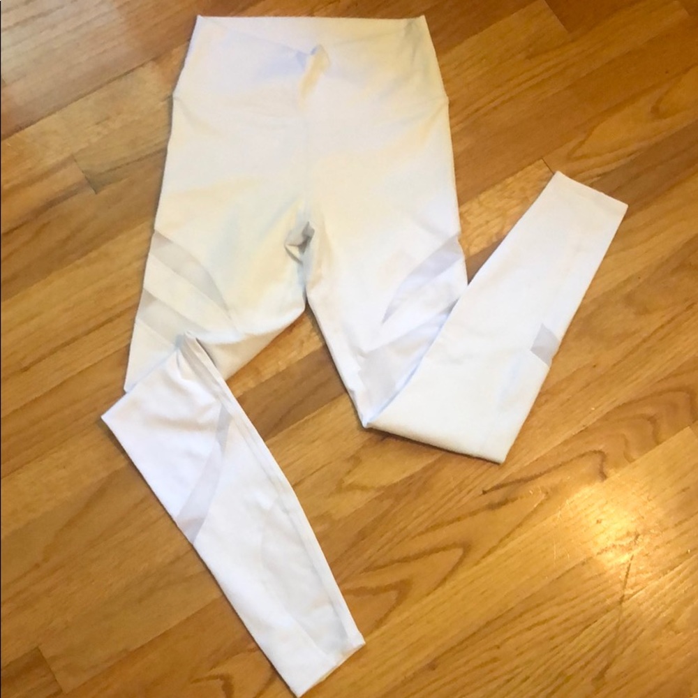 white fabletics leggings